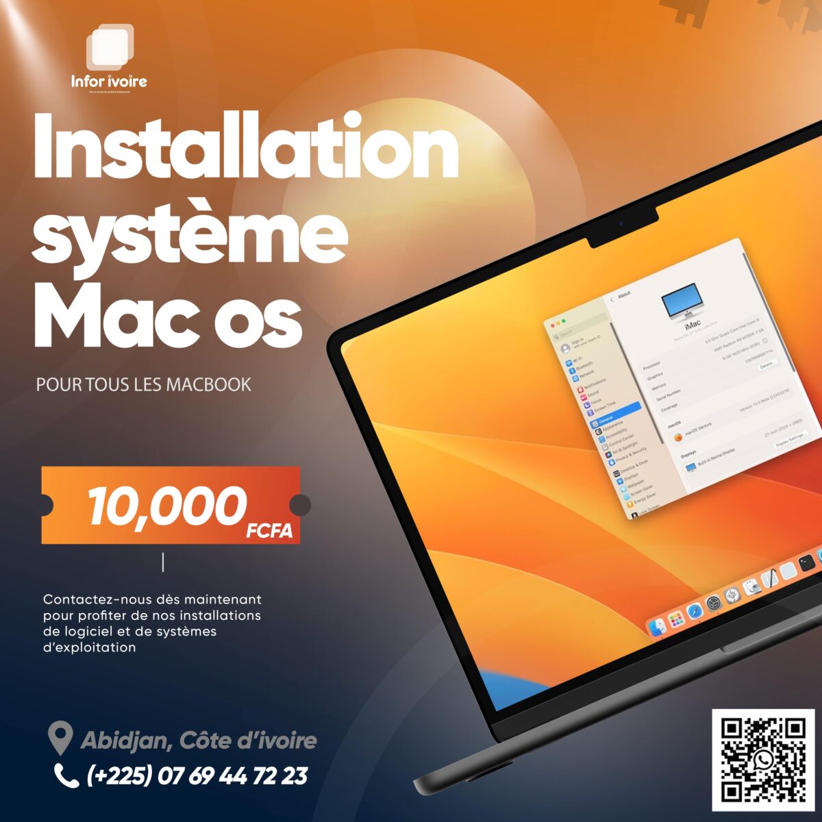 Infor ivoire système mac