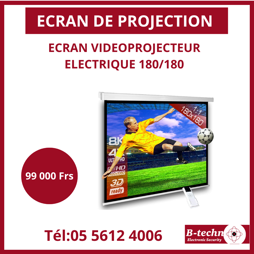 ECRAN VIDEO PROJECTEUR ELECTRIQUE 180180