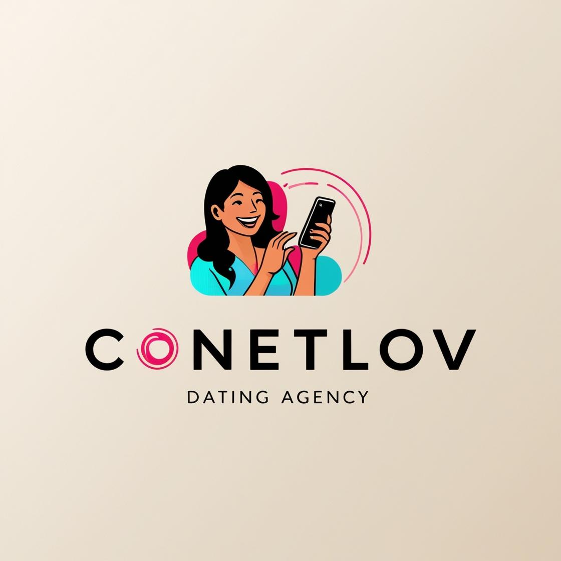 concevoir un logo répondant à vos critères pour l'agence de dating ConetLov. _Une jeune fille amoureuse au téléphone avec son amoureux (1)